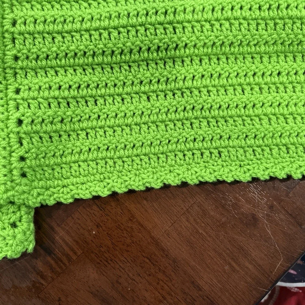 Handmade Crocheted Breast‎ Cancer Symbols Green Never Used